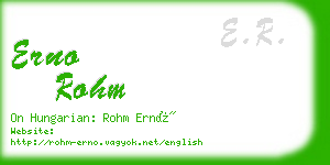 erno rohm business card